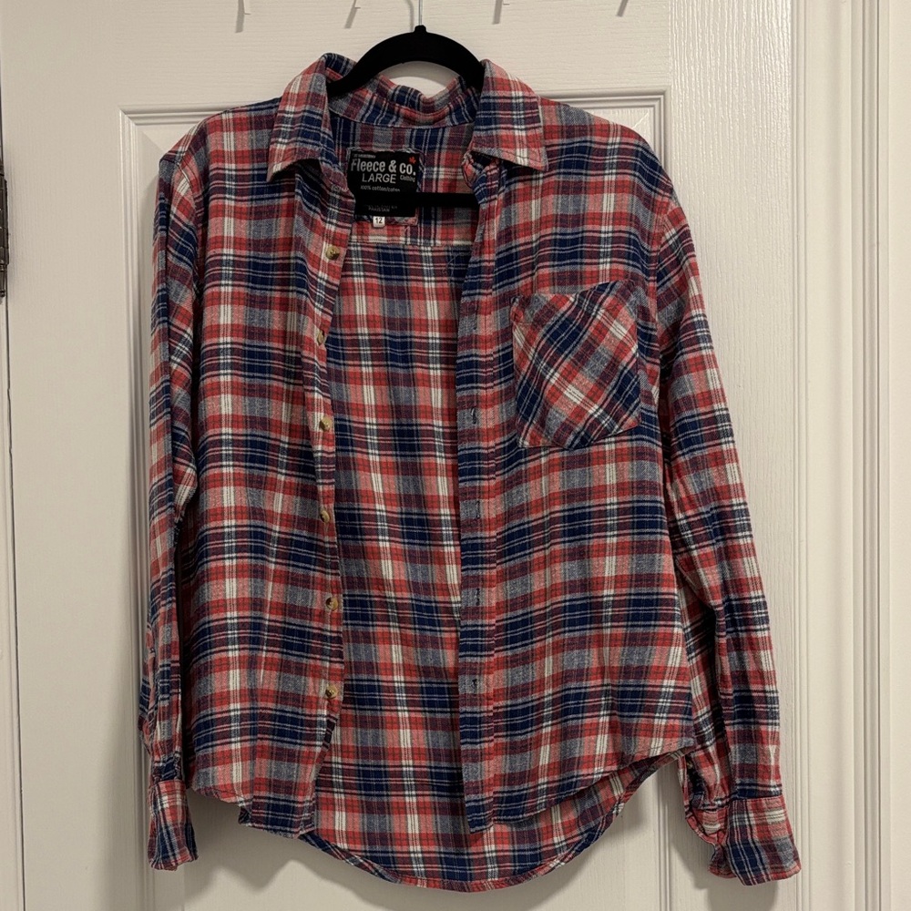 Boy’s Red and Blue Plaid Shirt
